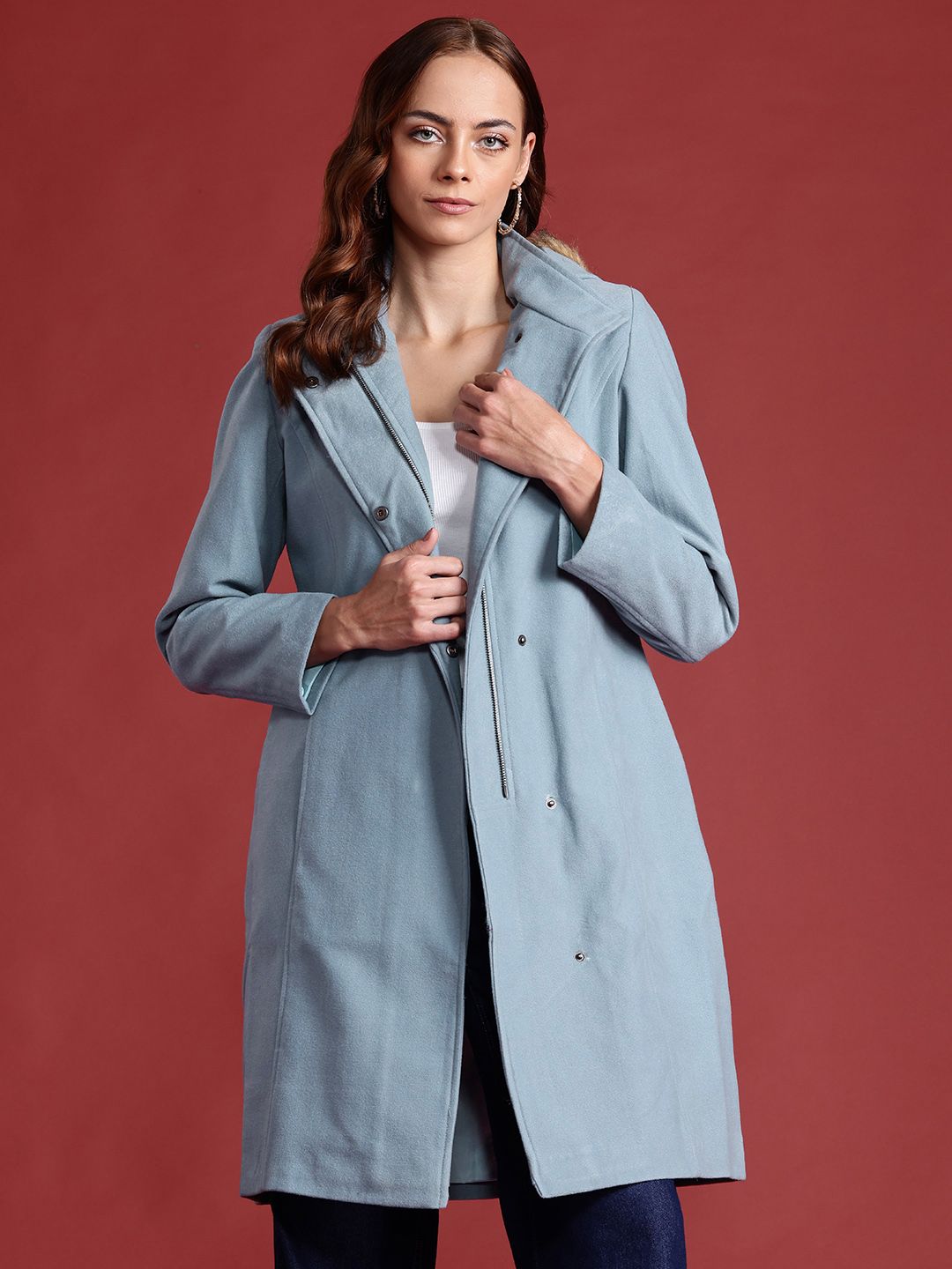 all about you Single-Breasted Parka Coat
