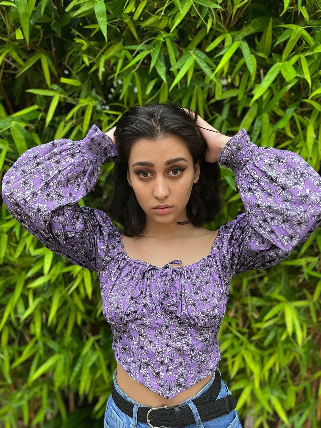 STREET 9 Elegant Lavender Floral Top