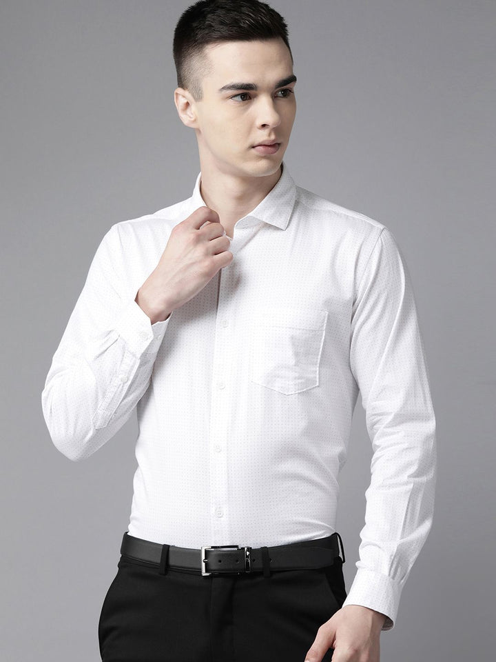 Park Avenue Men Pure Cotton Slim Fit Printed Formal Shirt