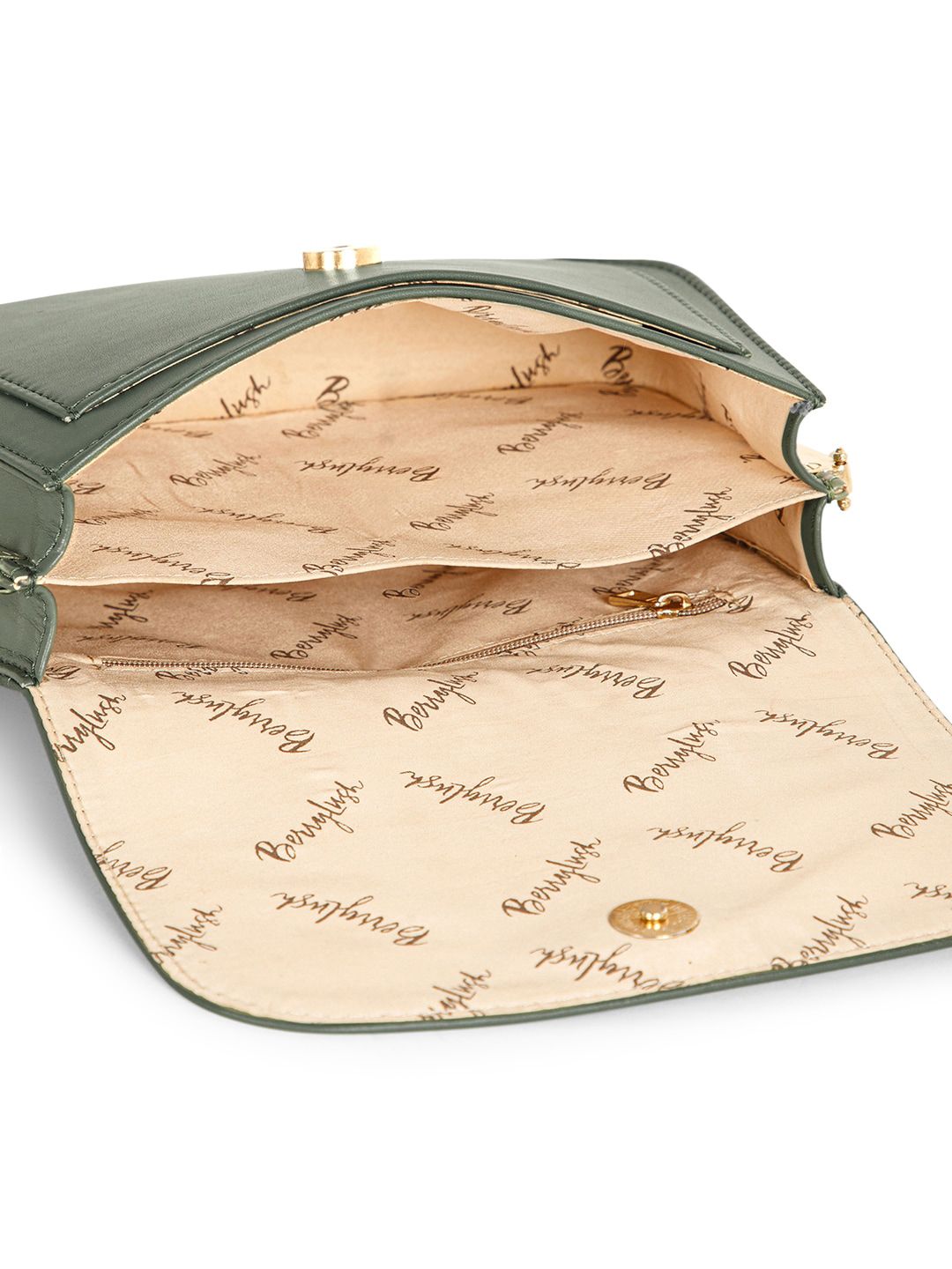 Berrylush Green Structured Sling Bag