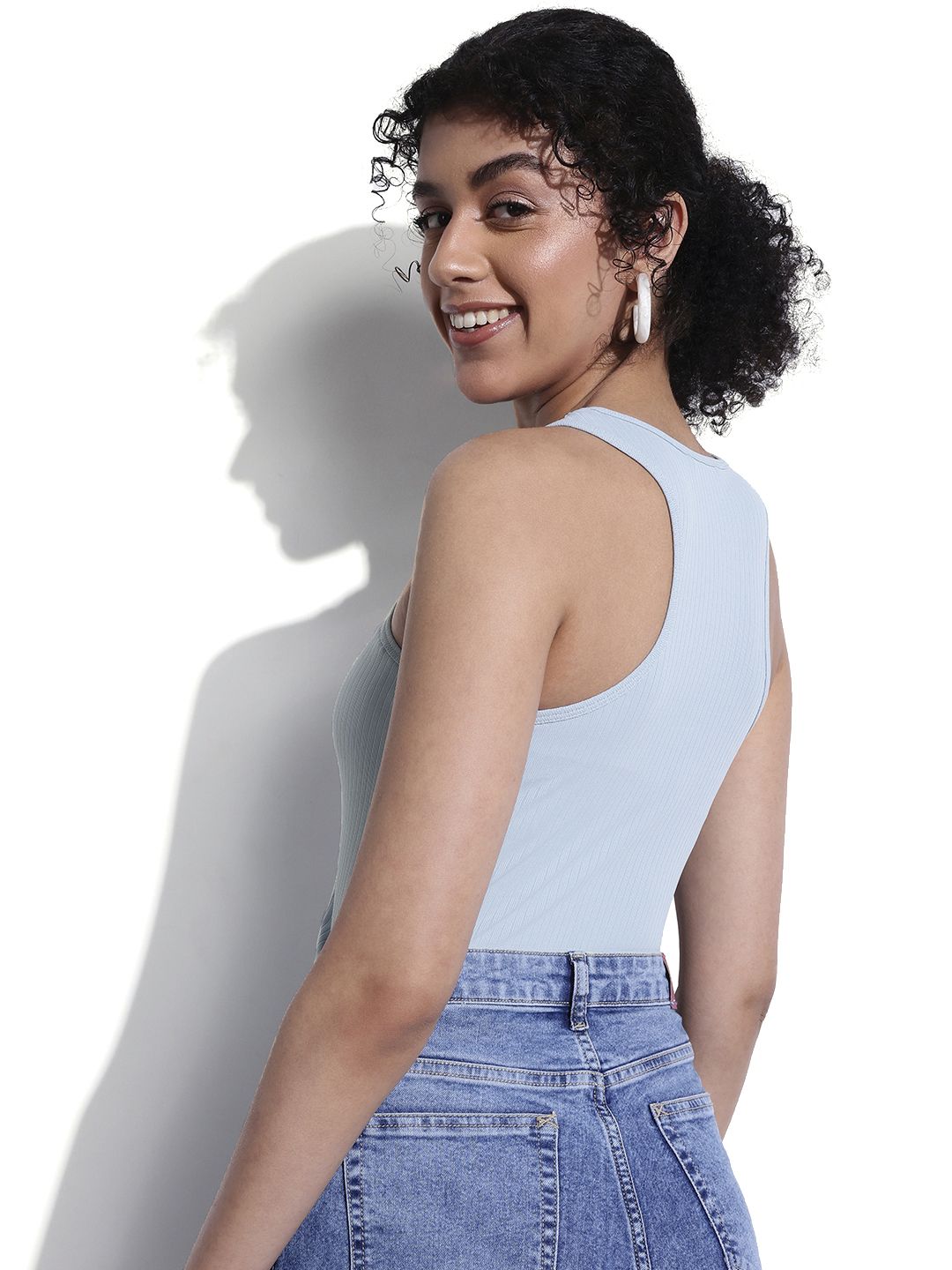 DressBerry Normcore Ribbed Racerback Tank Top