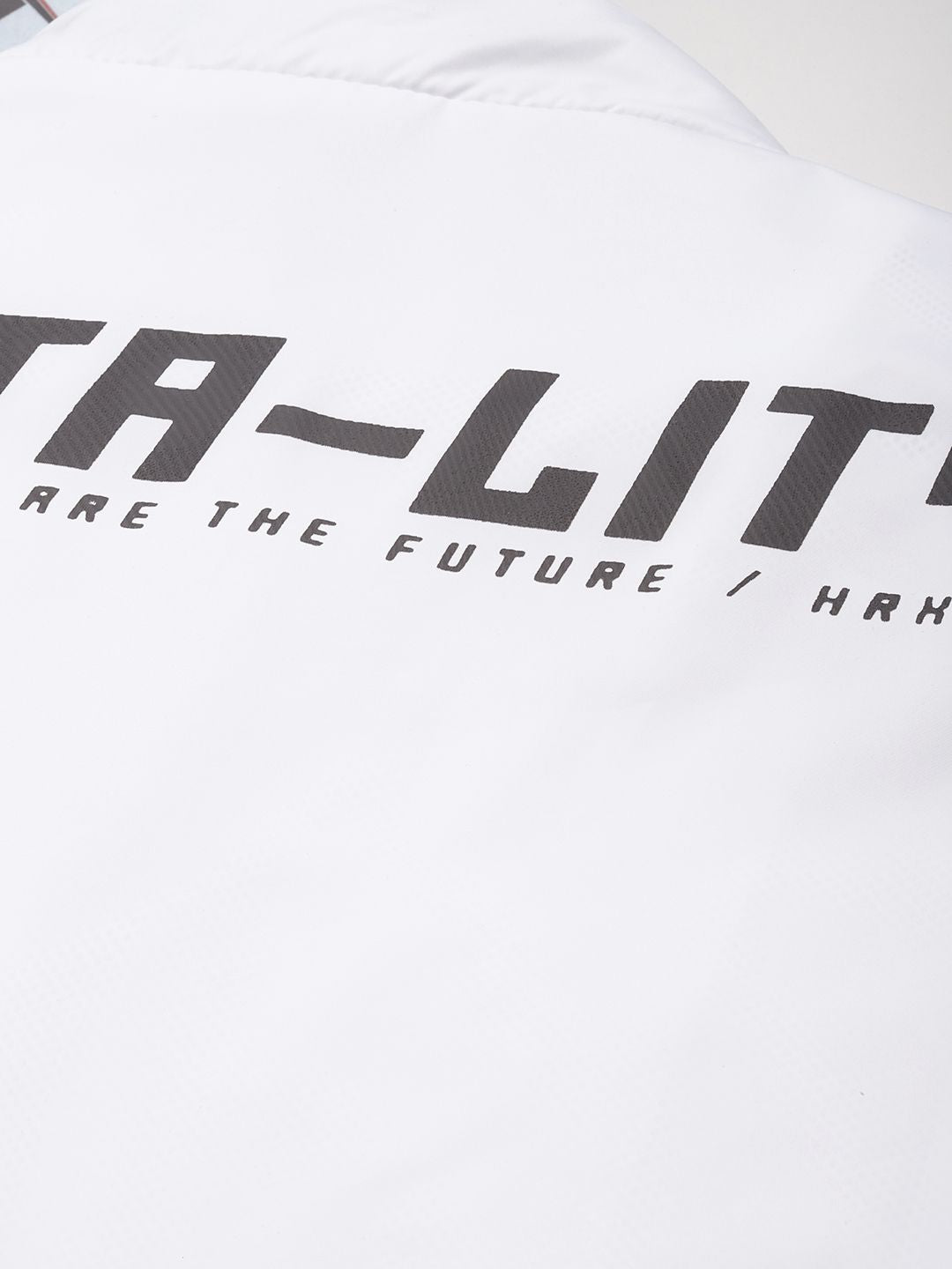 HRX by Hrithik Roshan Rapid-Dry & ANti-Microbial Finish Typography Printed Tailored Jacket