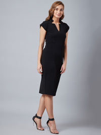 Athena Women Black Solid Sheath Dress