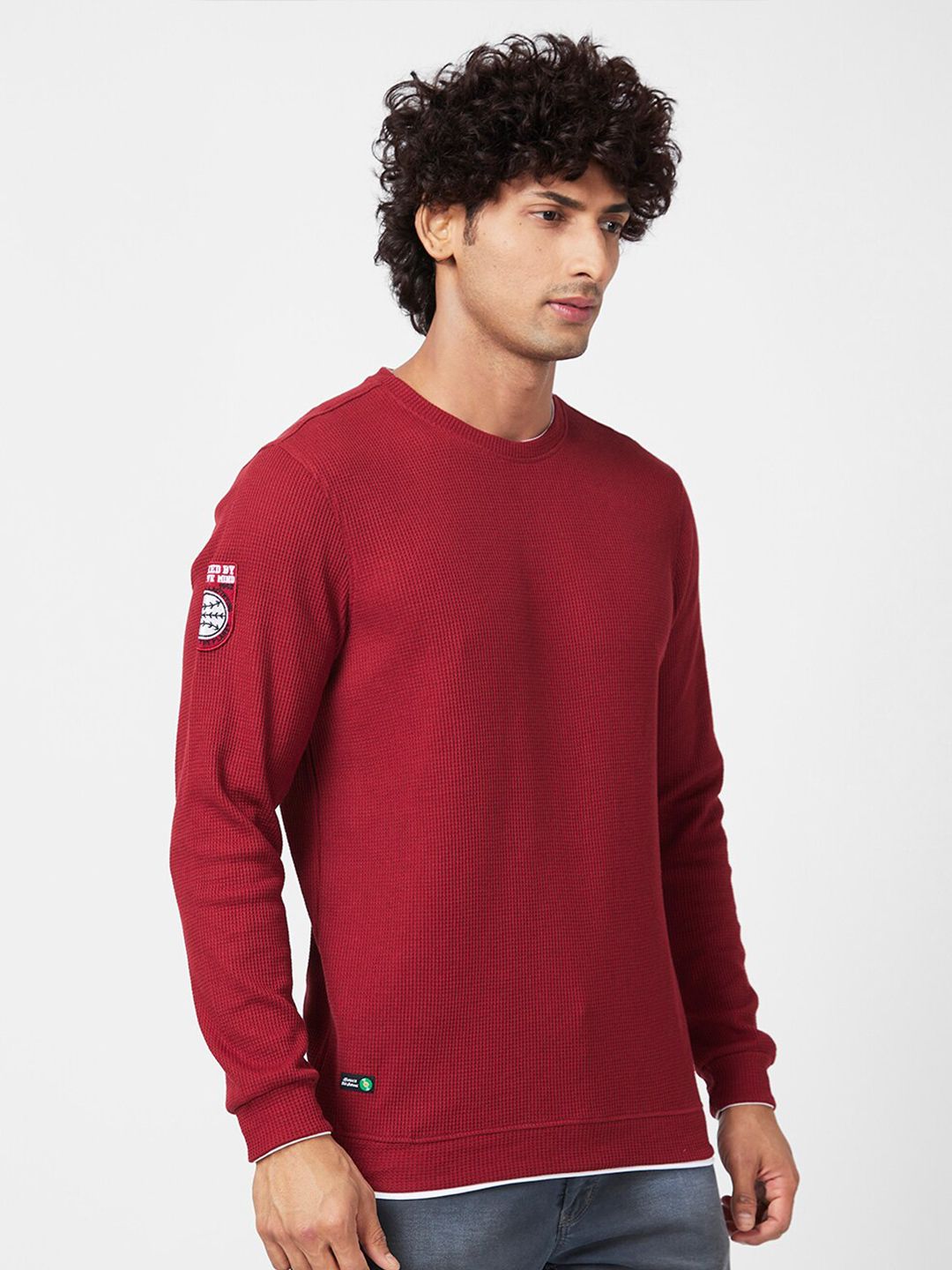 SPYKAR Round Neck Cotton Sweatshirt