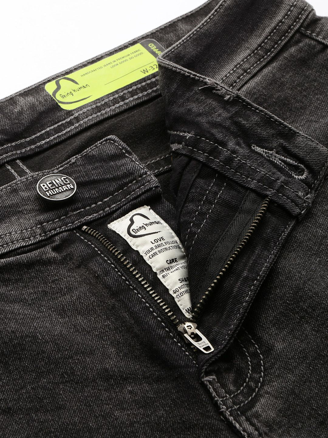 Being Human Men Heavy Fade Stretchable Jeans