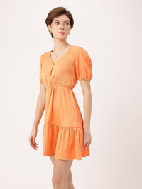 DressBerry Citrus Dream Minimalist Muse Tiered Dress