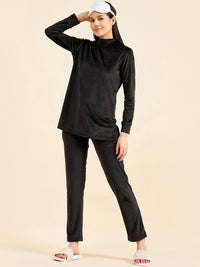 Sweet Dreams Black Mock Neck Top With Pyjamas