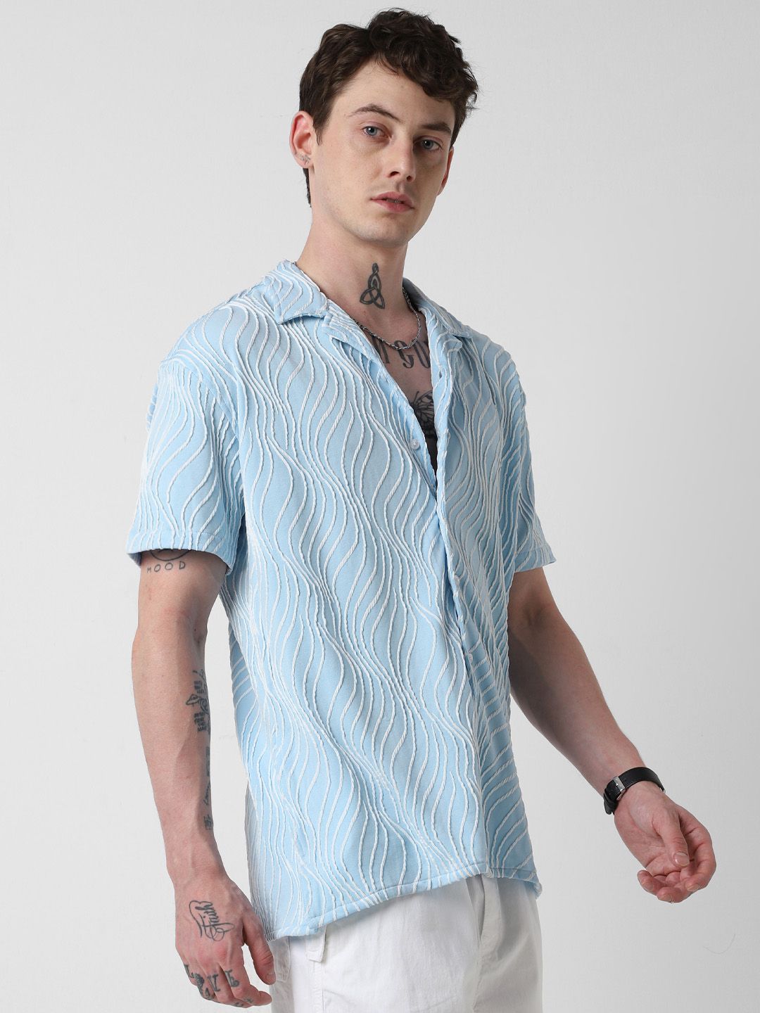 VASTRADO Men Classic Opaque Striped Casual Shirt
