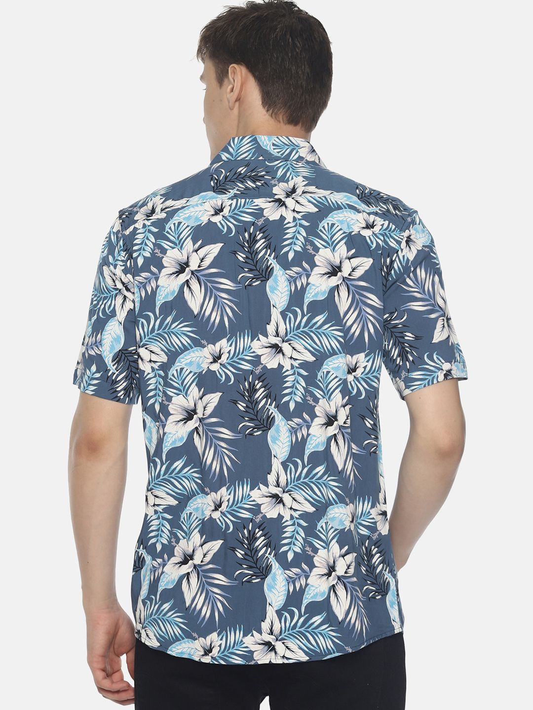 Bene Kleed Men Blue Slim Fit Printed Casual Shirt