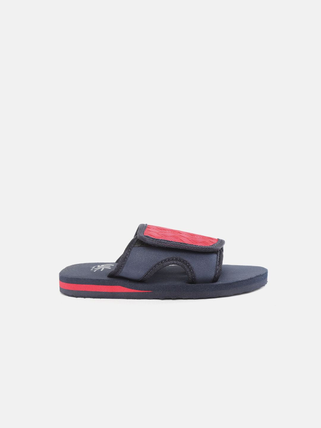 YK Kids Red & Navy Blue Self-Design Velcro Sliders
