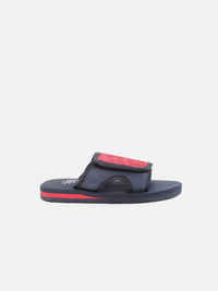YK Kids Red & Navy Blue Self-Design Velcro Sliders