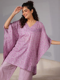 Libas Floral Printed Pure Cotton Night Suit