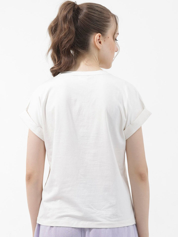 RAREISM Conversational Printed Extended Sleeves T-shirt