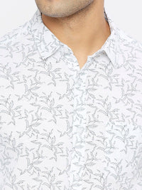 SPYKAR Classic Slim Fit Floral Printed Pure Cotton Casual Shirt
