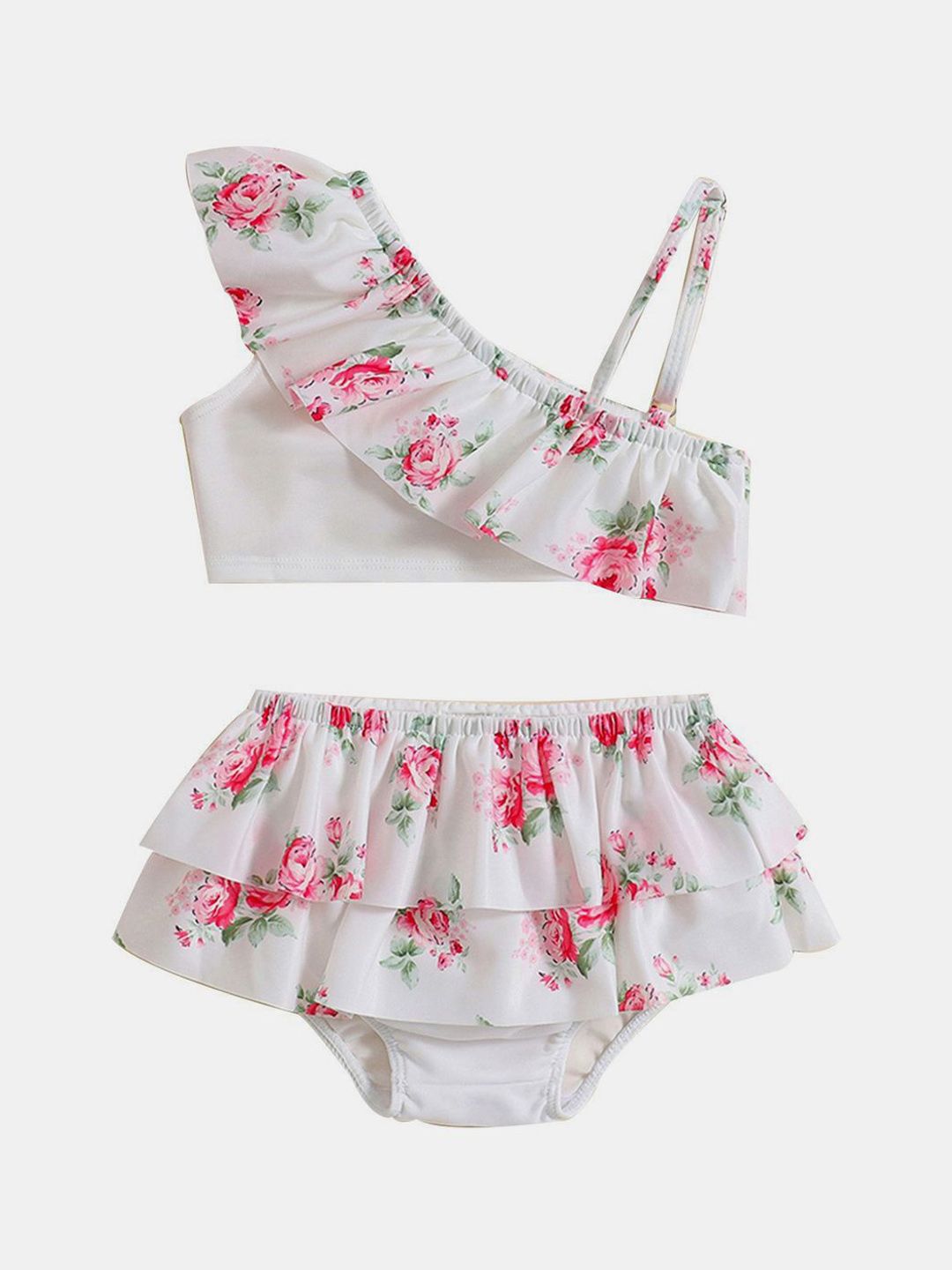 YK Girls Printed Swimset