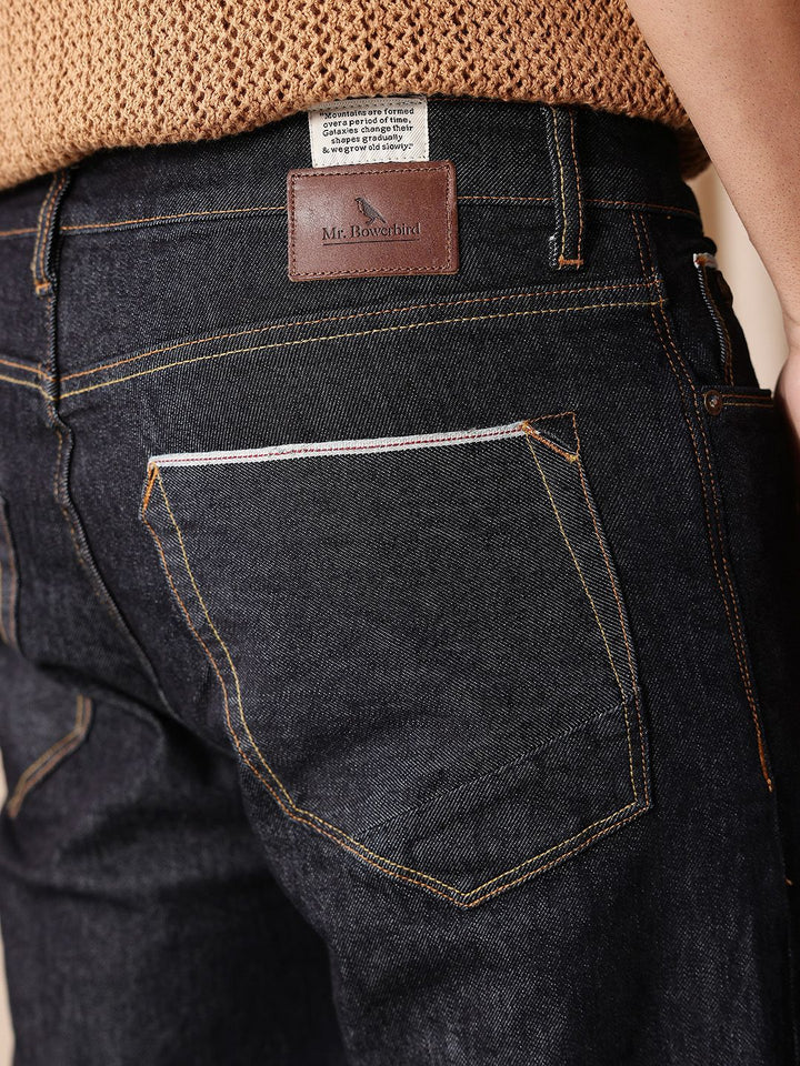 Mr Bowerbird Men Tapered Fit Mid-Rise Cropped Stretchable Jeans