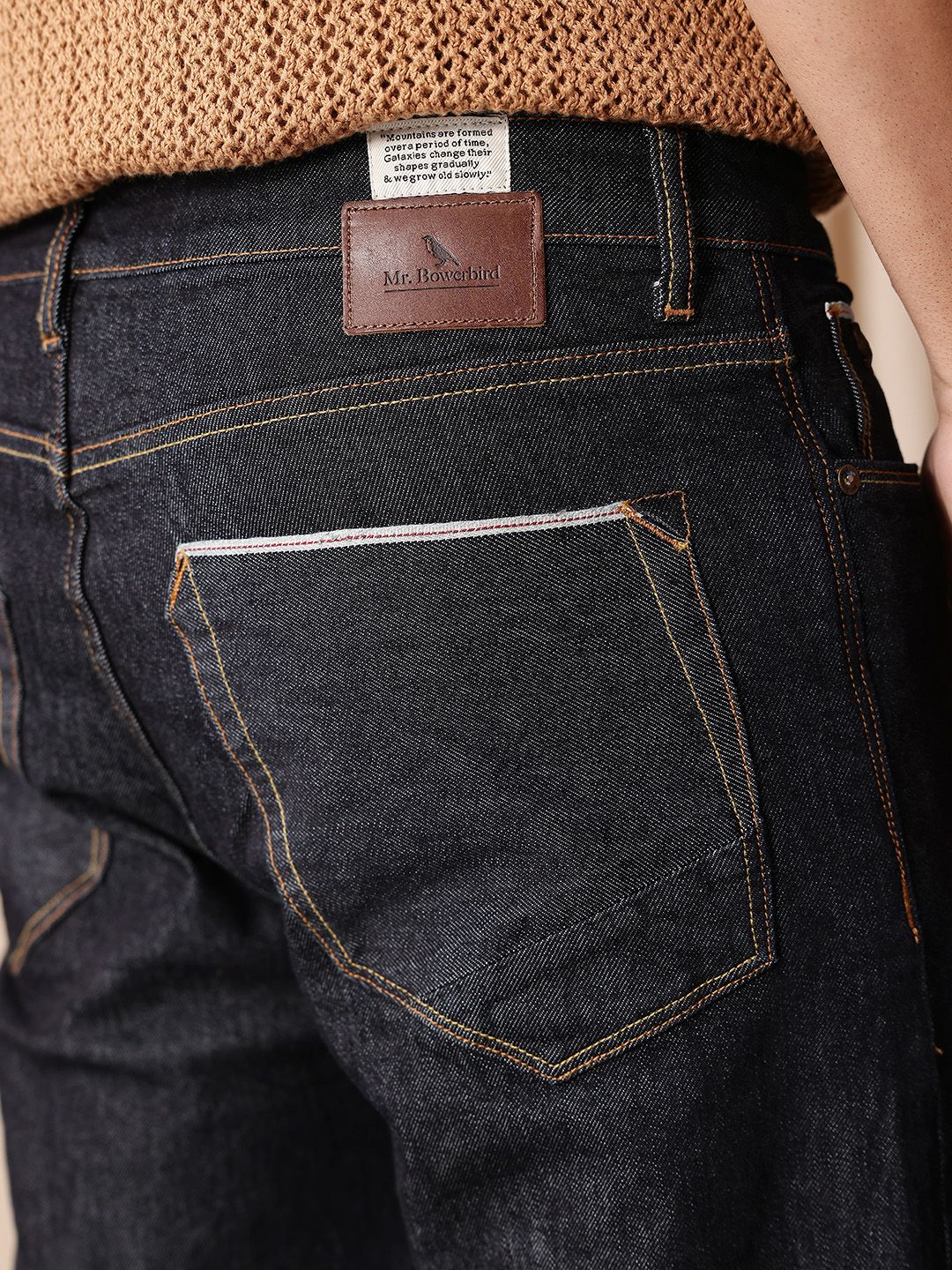 Mr Bowerbird Men Tapered Fit Mid-Rise Cropped Stretchable Jeans