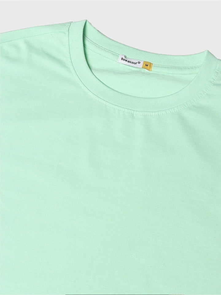 Bewakoof Green Graphic Printed Long Sleeves Pure Cotton Oversized T-Shirt