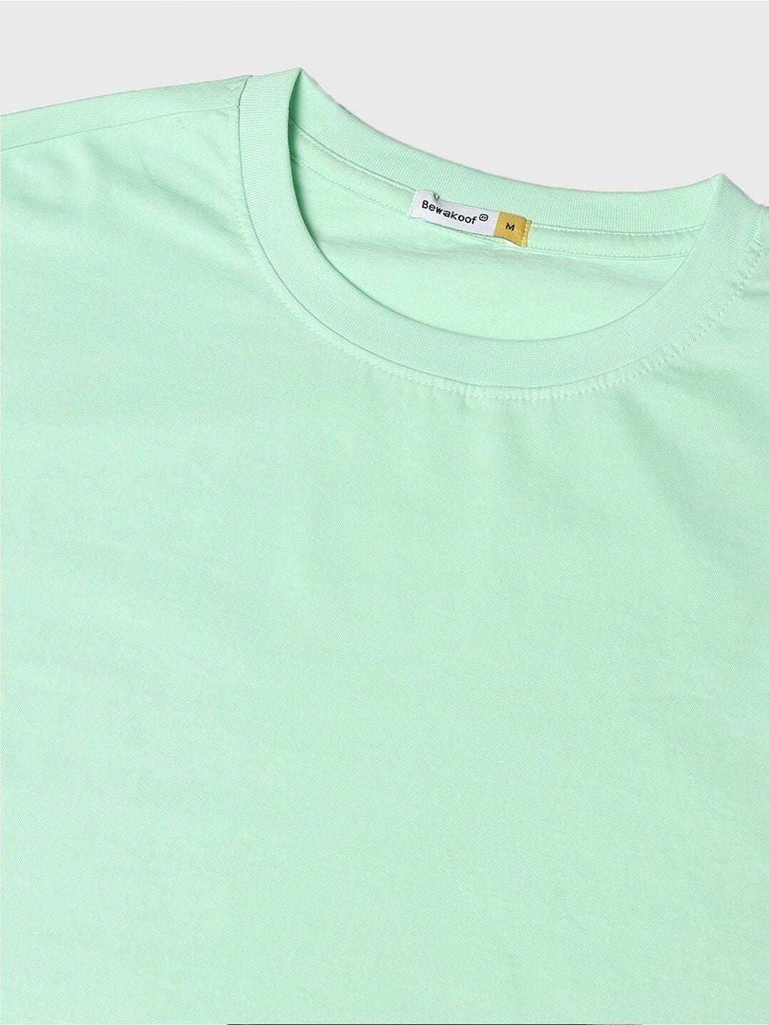 Bewakoof Green Graphic Printed Long Sleeves Pure Cotton Oversized T-Shirt