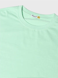 Bewakoof Green Graphic Printed Long Sleeves Pure Cotton Oversized T-Shirt