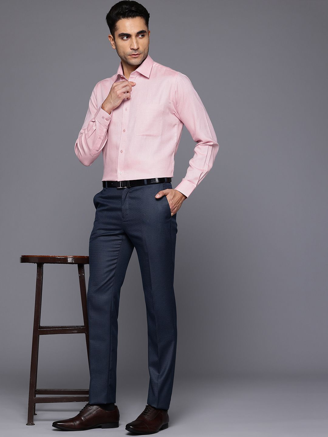 Raymond Pure Cotton Slim Fit Opaque Formal Shirt