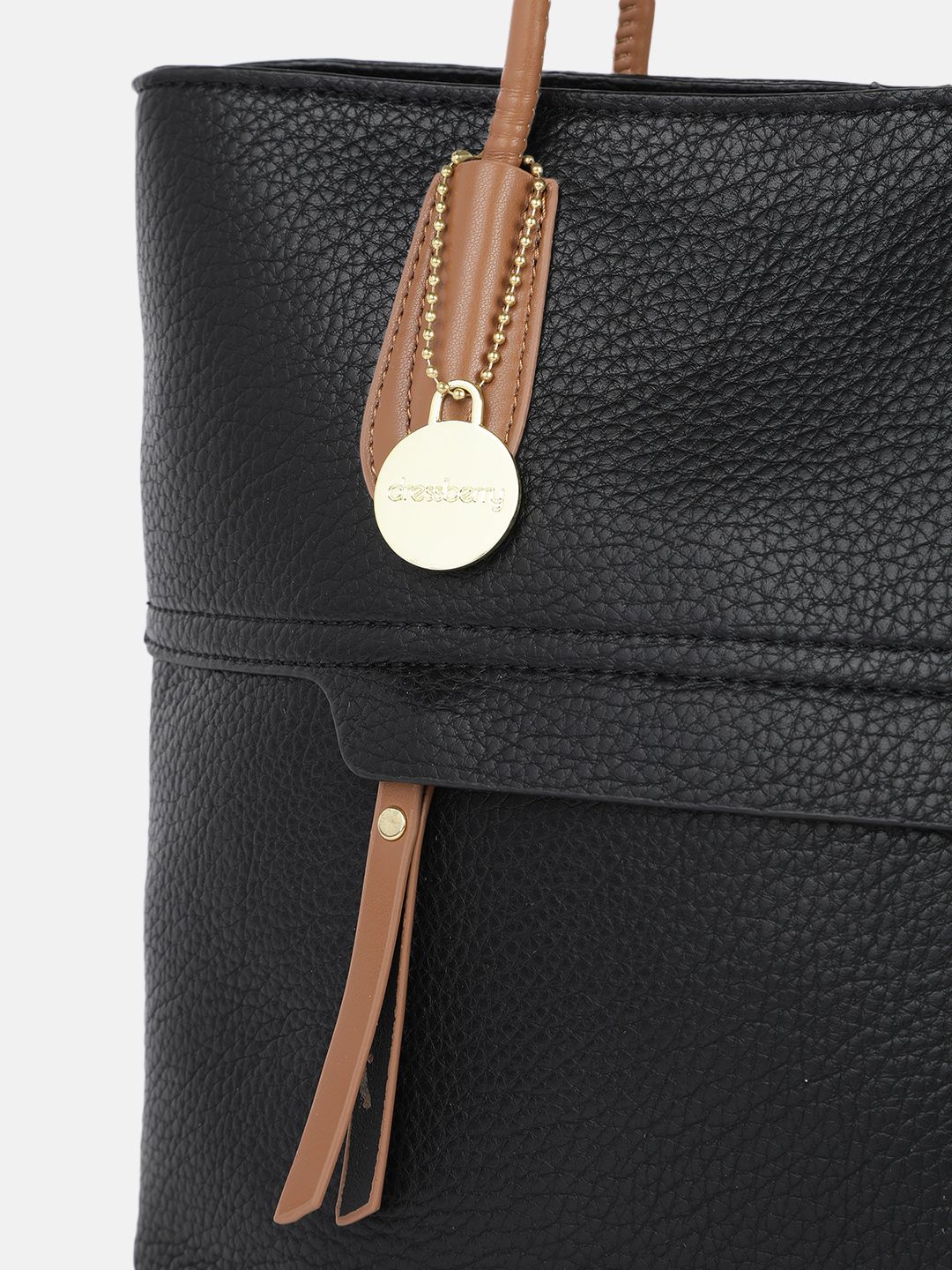 DressBerry Textured Structured Shoulder Bag