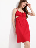 DressBerry Cherry Red Cut-Out Craze A-Line Dress