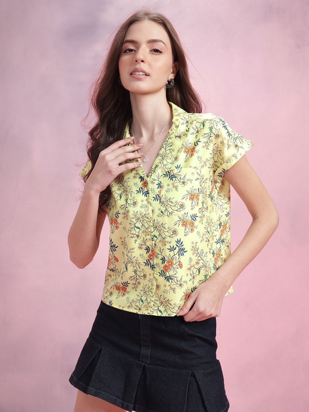 DressBerry Floral Printed Casual Shirt