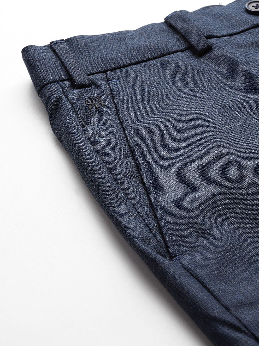 Raymond Men Checked Slim Fit Formal Trousers