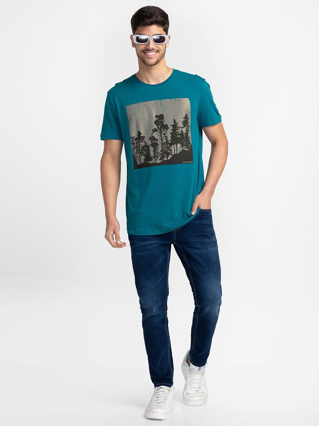 Being Human Graphic Printed Round Neck T-shirt