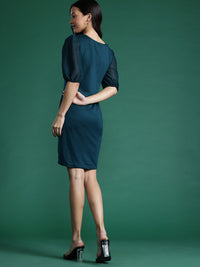 DressBerry Puff Sleeve Sheath Dress