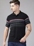 Park Avenue Striped Polo Collar T-shirt