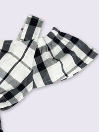 Moms Love Infant Girls Checked Cold-Shoulder Fit & Flare Dress