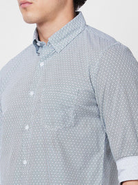 SPYKAR Geometric Printed Cotton Casual Shirt
