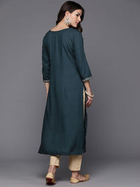 Indo Era Women Floral Embroidered Sequinned Kurta