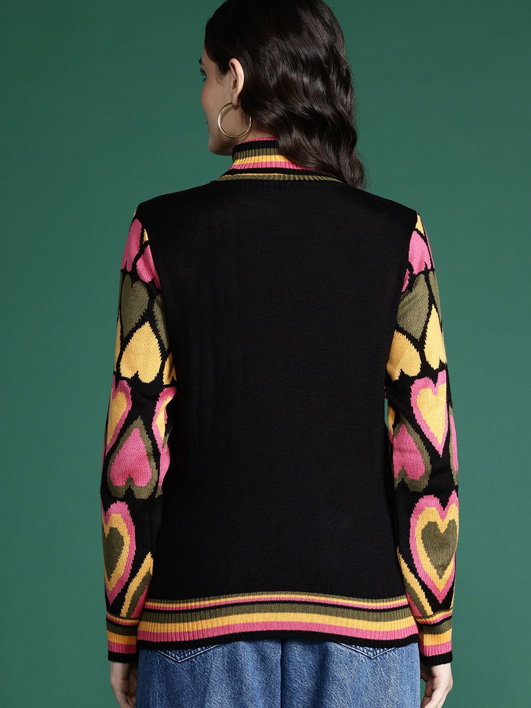 DressBerry Pure Acrylic Self-Design Pullover