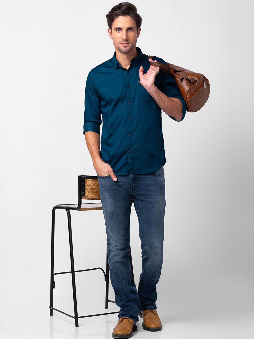 SPYKAR Men Cotton Solid Casual Shirt