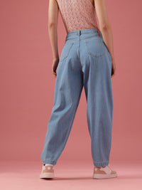 DressBerry Women Slouchy Fit High-Rise Light Fade Stretchable Jeans