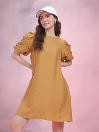 DressBerry Puff Sleeve A-Line Dress