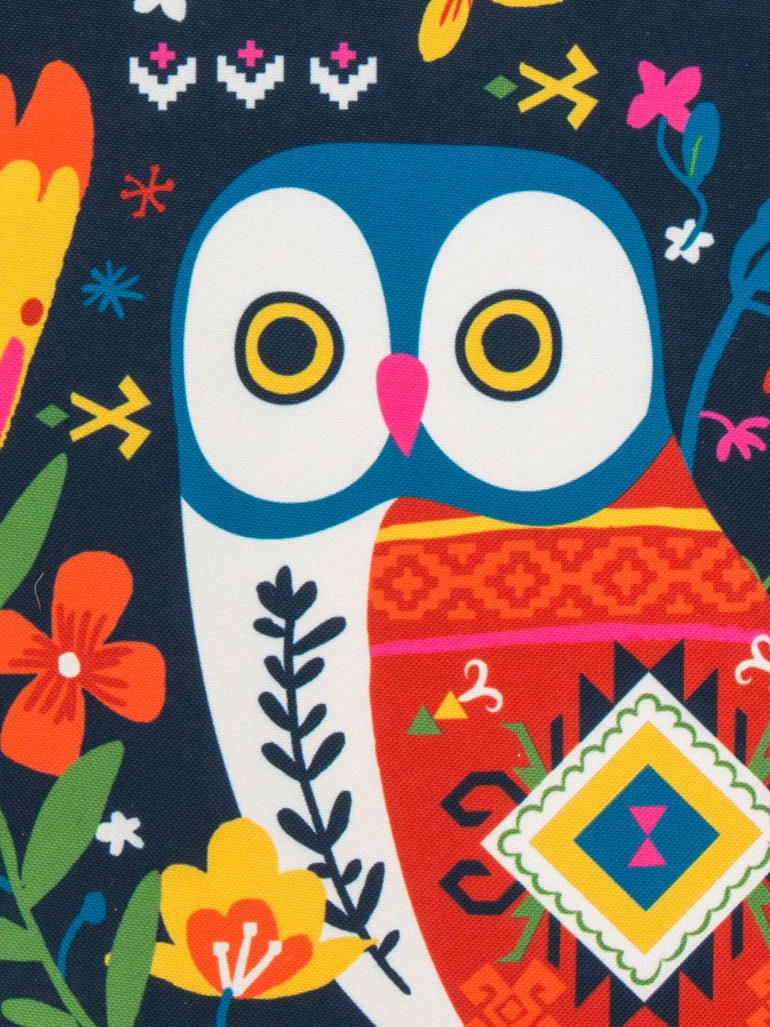 TEAL BY CHUMBAK Navy Blue Printed Tote Bag