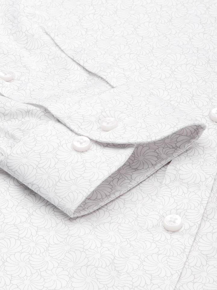 Raymond Slim Fit Floral Printed Pure Cotton Formal Shirt