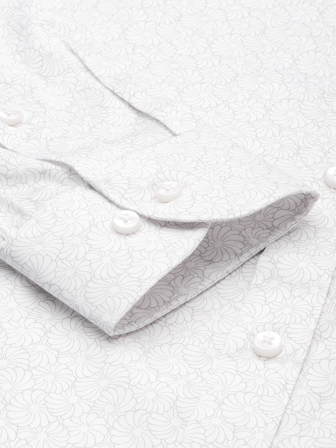 Raymond Slim Fit Floral Printed Pure Cotton Formal Shirt