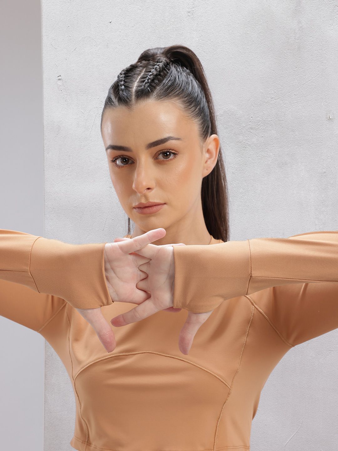 HRX by Hrithik Roshan Thumbhole Detail Rapid-Dry Slim Fit Training T-shirt