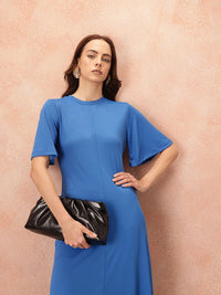 all about you Flared Sleeves Panel A-Line Dress