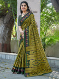 Saree mall Ethnic Motifs Pure Cotton Ikat Sarees