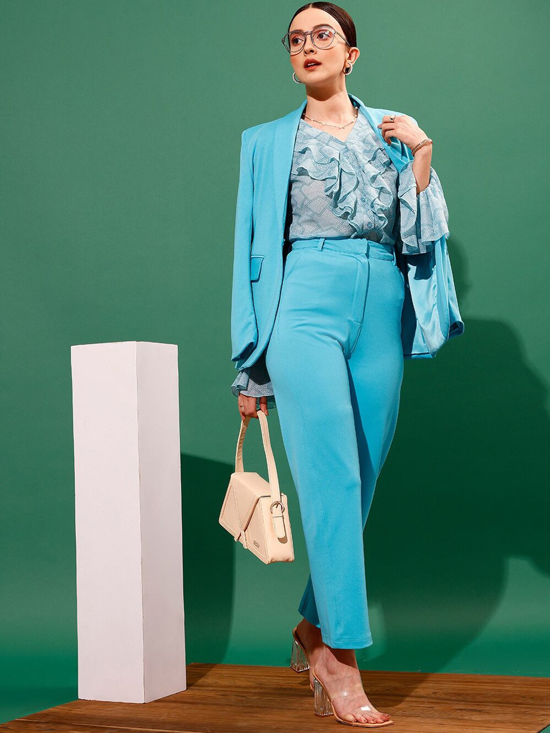 STREET 9 Women Regular Fit High-Rise Trousers