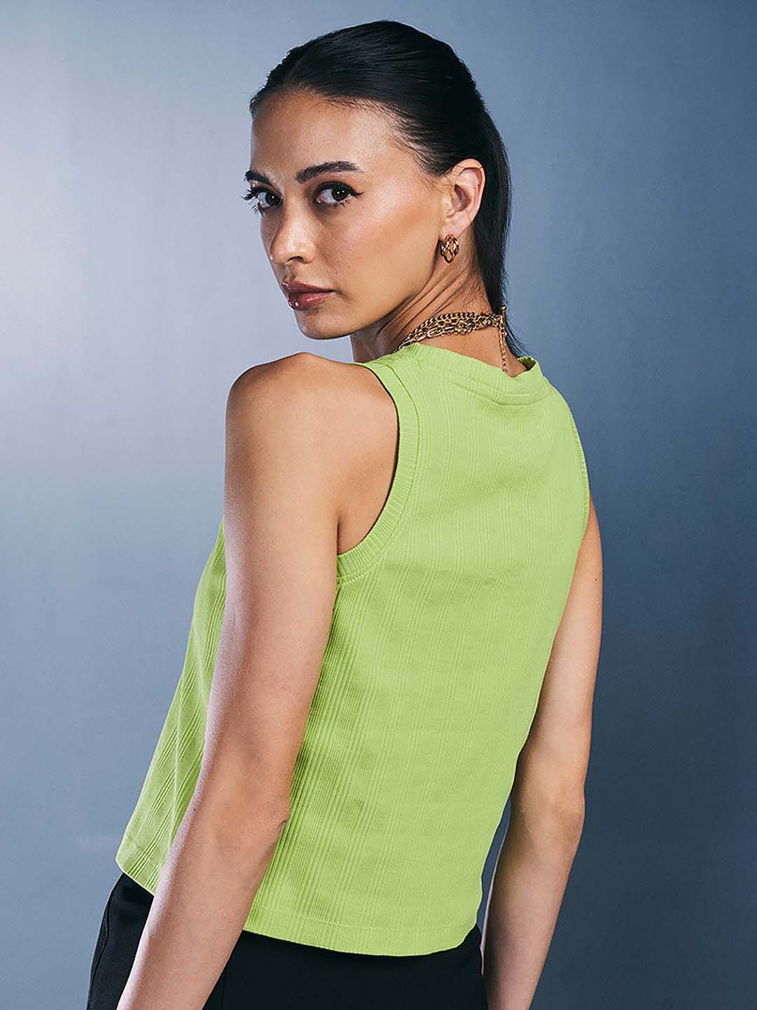 AND Striped Sleeveless Cotton Top