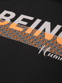 Being Human Brand Logo Printed Pure Cotton Slim Fit T-shirt