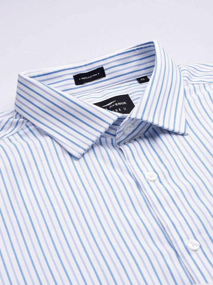 Park Avenue Pure Cotton Slim Fit Opaque Striped Formal Shirt