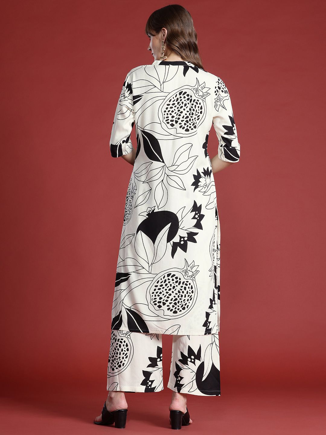 Indo Era Floral Printed Kurta with Palazzos